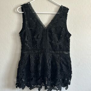 Women’s lace peplum top